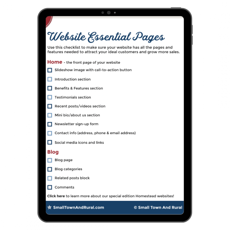 Website Essential Pages Checklist